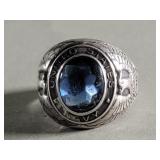 Vintage United States Navy sterling ring with a