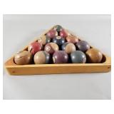 Group of antique billiard balls