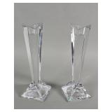 Pair of Rosenthal crystal candle holders