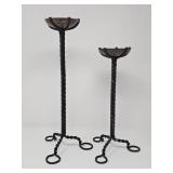 Pair of vintage Spanish Revival-style wrought