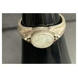 Vintage sterling silver and moonstone ring