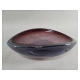 Mid century hand blown art glass bowl