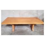 Arts & Crafts-style oak dining table