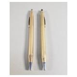 Pair of 1/20 14K gold-filled Cross ballpoint pens