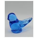 Vintage 1992 Ron Ray signed blue art glass