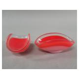 Vintage signed murano glass bowls