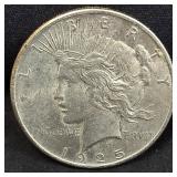 1925 Peace silver dollar coin
