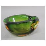Mid century hand blown art glass bowl