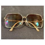 Titan frame gold tone sunglasses made in Japan