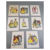 Group of signed watercolor paintings