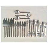 Two groups of Mid-century Modern stainless