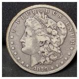 1879  Morgan silver dollar coin