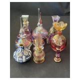 Large lot of glass perfume bottles