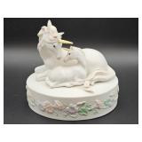 Vintage Enesco unicorn and foal music box