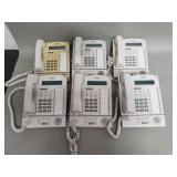 Six Panasonic KX-T7633 Digital Super Hybrid System