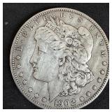 1902 Morgan silver dollar coin