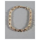 14k gold gold bracelet with continuous miniature
