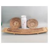 Turley Vineyard wine barrel stave platter, vintage
