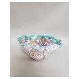 Hand blown art glass bowl