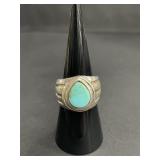 Vintage sterling silver and turquoise ring