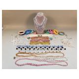Group of vintage bangles, bead and crystal