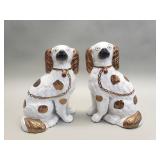 Pair of Staffordshire style porcelain figurines