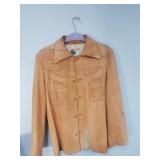 Vintage leather vest and silton (California)