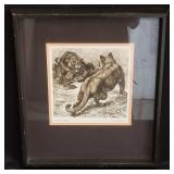 M. Miller "Circle Right" etching