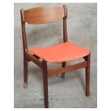 Mid-century modern teak Scandinavian side chair