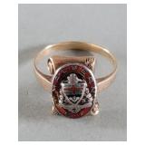 10k gold and enamel Masonic Scottish Rite