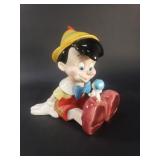 Disney ceramics and blanket, Pinocchio music box