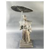 Japanese Meiji period-style bronze samurai