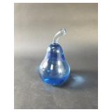 Art glass pear shaped paperweight