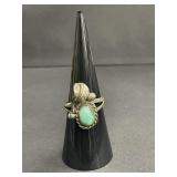 Vintage sterling silver and turquoise ring