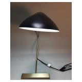 West Elm MCM style bronze tone table lamp