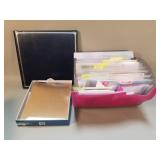Group of photo albums and greeting cards