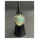 Vintage sterling silver and turquoise ring