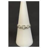 Sterling silver chain link ring