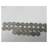 26 Jefferson nickels