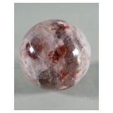 Red hematoid quartz sphere