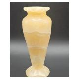 Vintage Mexican onyx carved stone vase