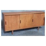 Mid-century teak finish credenza