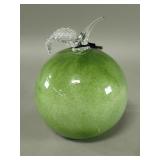 Hand made glass apple paperweight