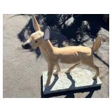 Vintage cement deer garden statue