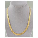 14k gold Italian woven design necklace