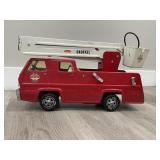 Large vintage pressed steel Tonka fire truck