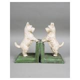 Pair of cast iron HomArt Standing Westie bookends