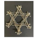 Vintage sterling silver abstract woven wire star
