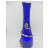 Signed Nicolae Cioboiu cobalt blue hand-blown