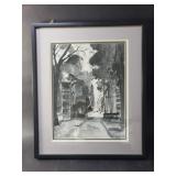 Five Bernard Lamotte painting under glass